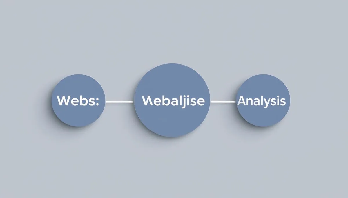 Tres elementos conectados representando análisis técnico, contenido y métricas SEO